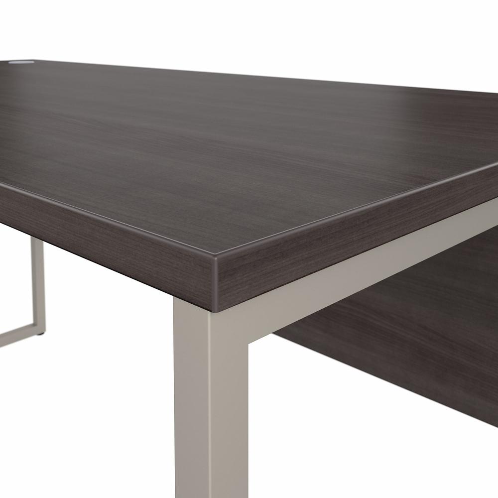 Bush Business Furniture Hybrid 60W x 30D L Shaped Table Desk with Metal Legs, Storm Gray/Storm Gray. Picture 6