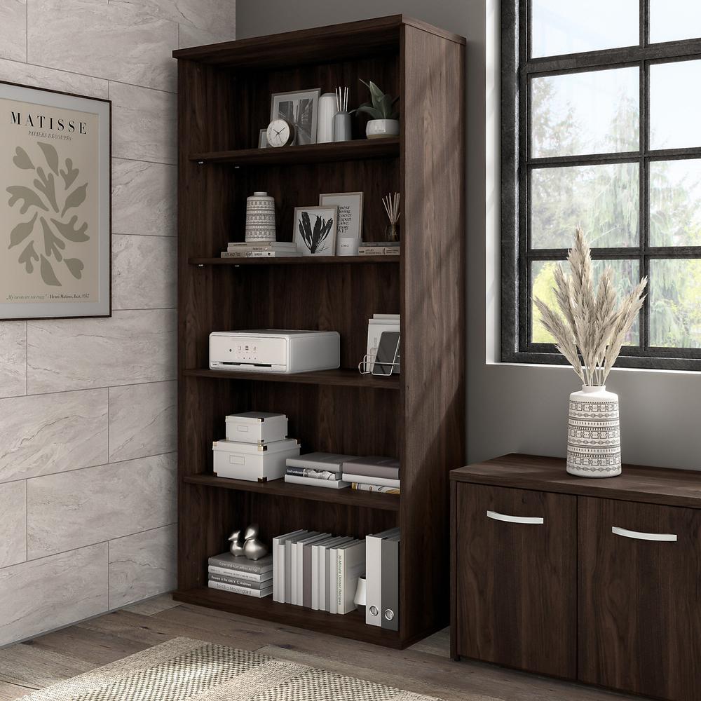 Bush Business Furniture Hybrid Tall 5 Shelf Bookcase. Picture 3