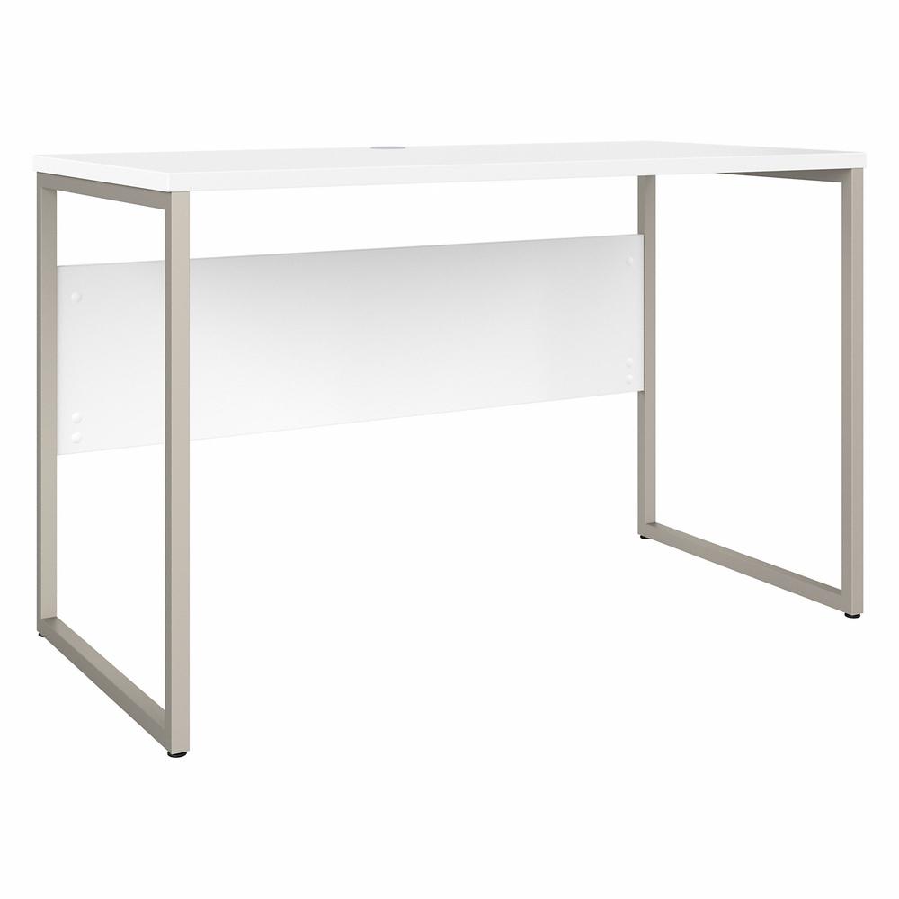 Bush Business Furniture Hybrid 48W x 24D Computer Table Desk with Metal Legs - White/White. Picture 1