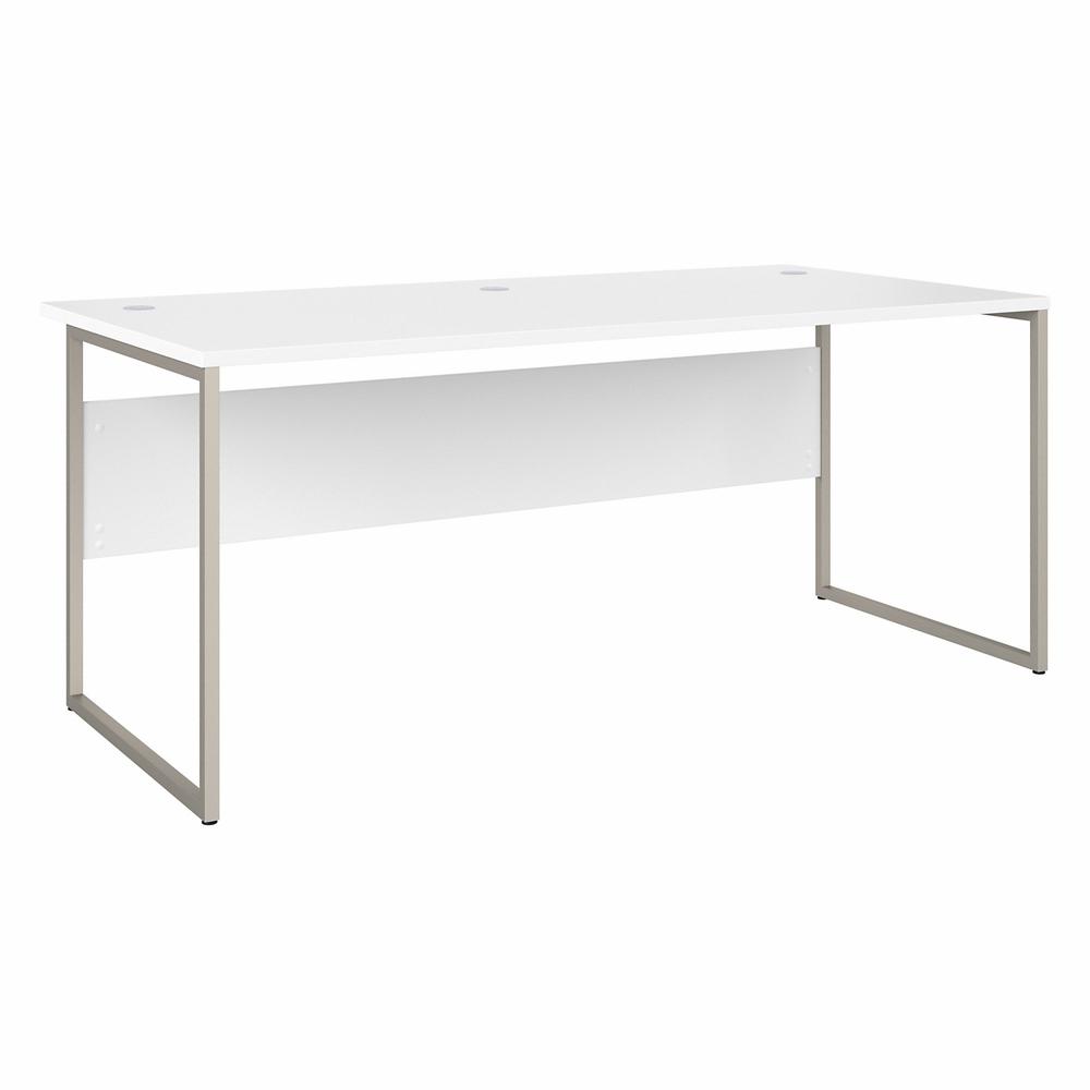 Bush Business Furniture Hybrid 72W x 36D Computer Table Desk with Metal Legs - White/White. Picture 1