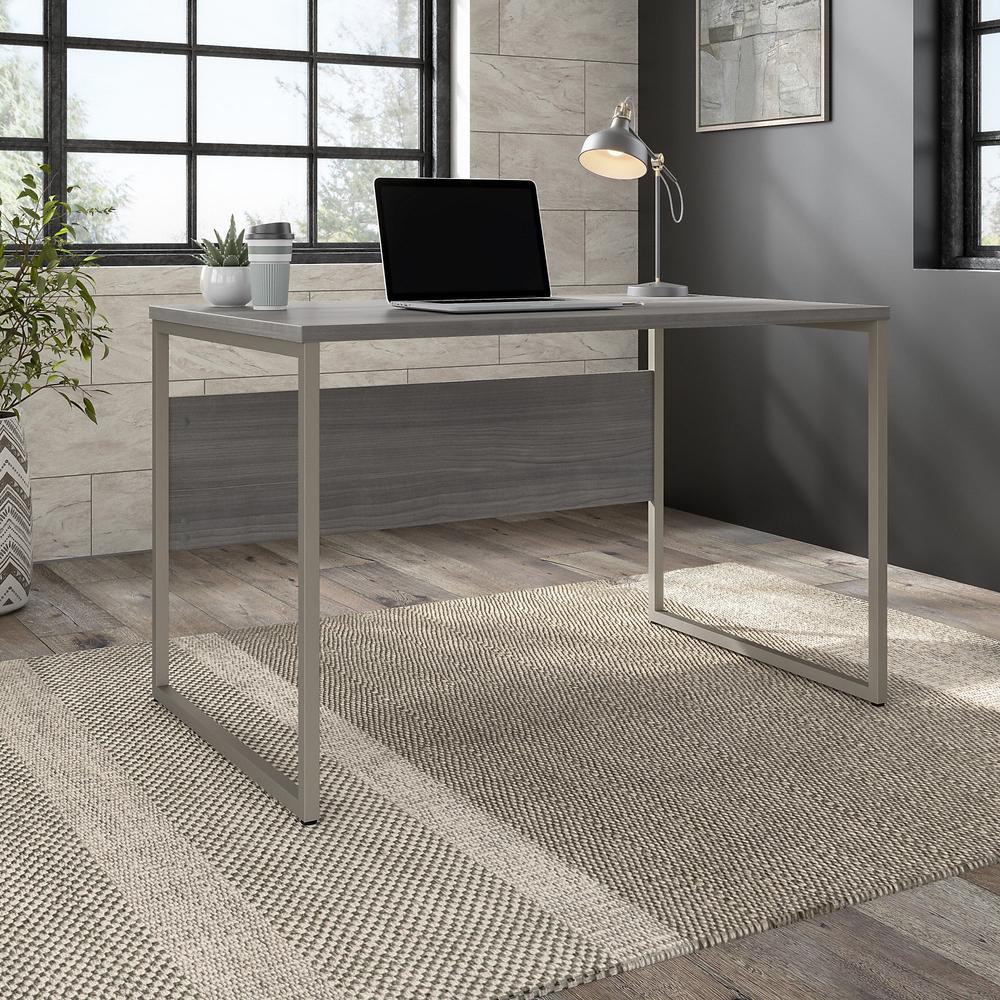 Bush Business Furniture Hybrid 48W x 30D Computer Table Desk with Metal Legs - Platinum Gray/Platinum Gray. Picture 6
