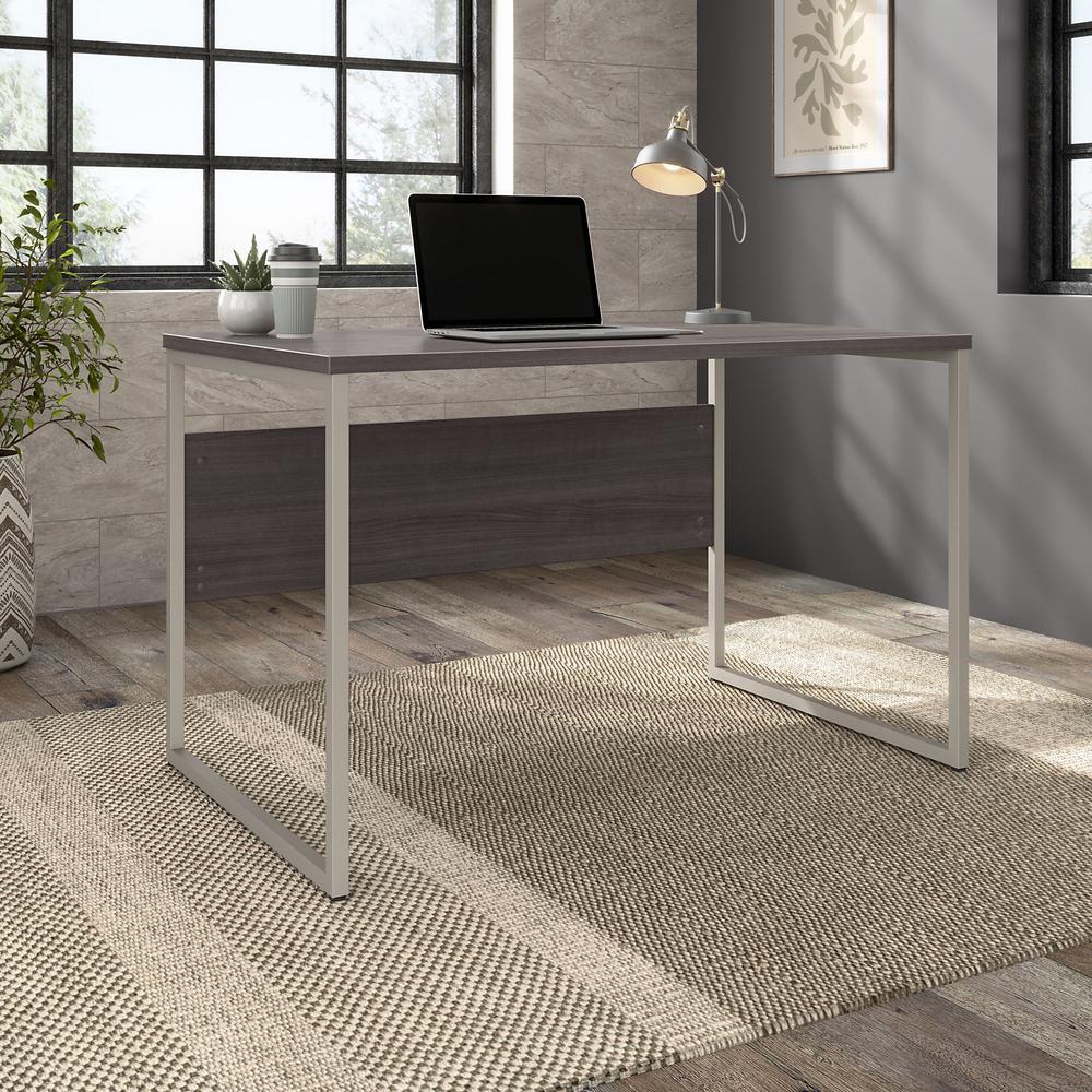 Bush Business Furniture Hybrid 48W x 30D Computer Table Desk with Metal Legs - Storm Gray/Storm Gray. Picture 2