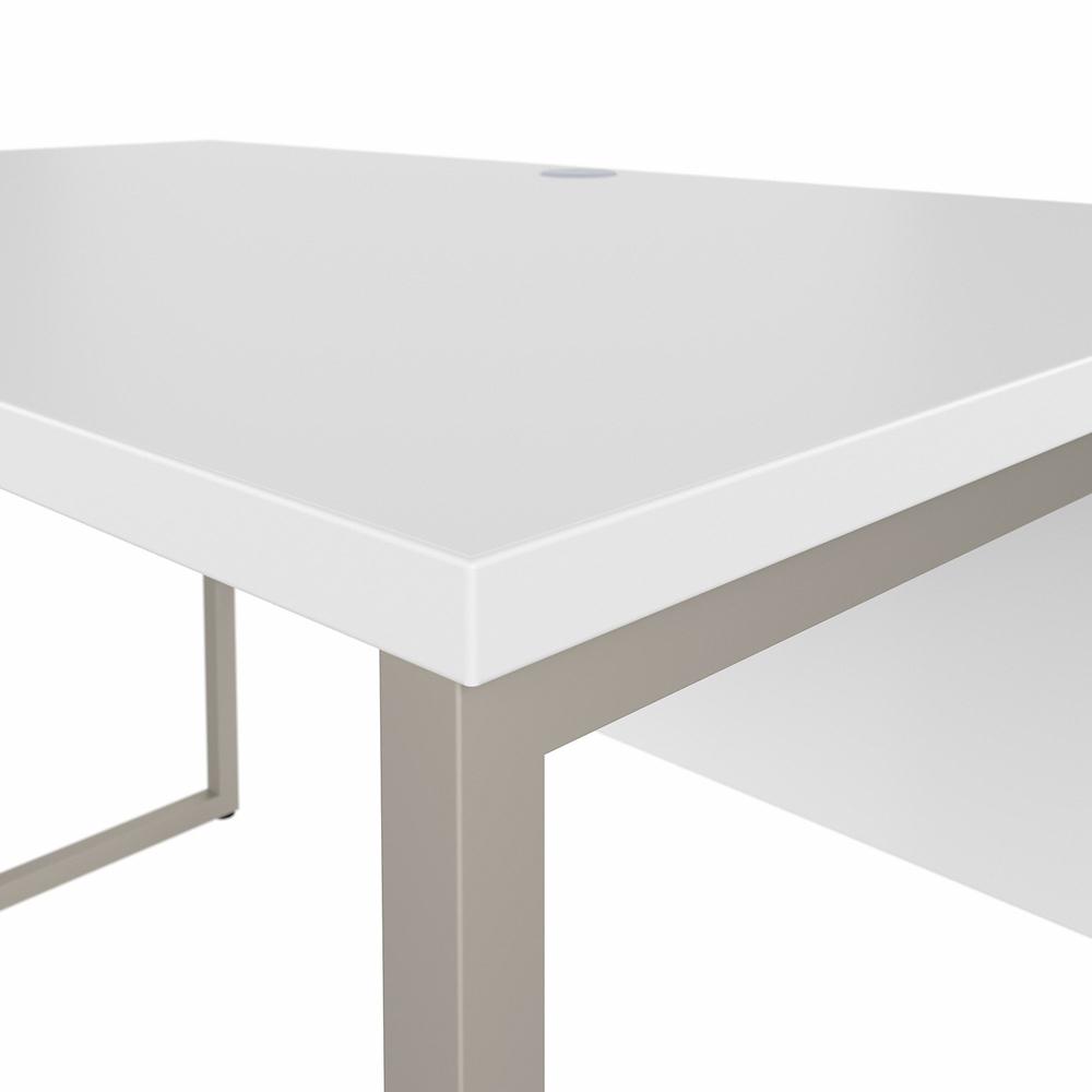 Bush Business Furniture Hybrid 48W x 30D Computer Table Desk with Metal Legs - White/White. Picture 5