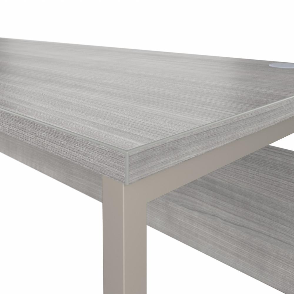 Bush Business Furniture Hybrid 60W x 24D Computer Table Desk with Metal Legs - Platinum Gray/Platinum Gray. Picture 5