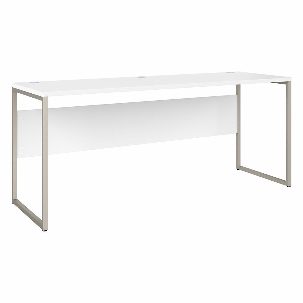 Bush Business Furniture Hybrid 72W x 24D Computer Table Desk with Metal Legs - White/White. Picture 1