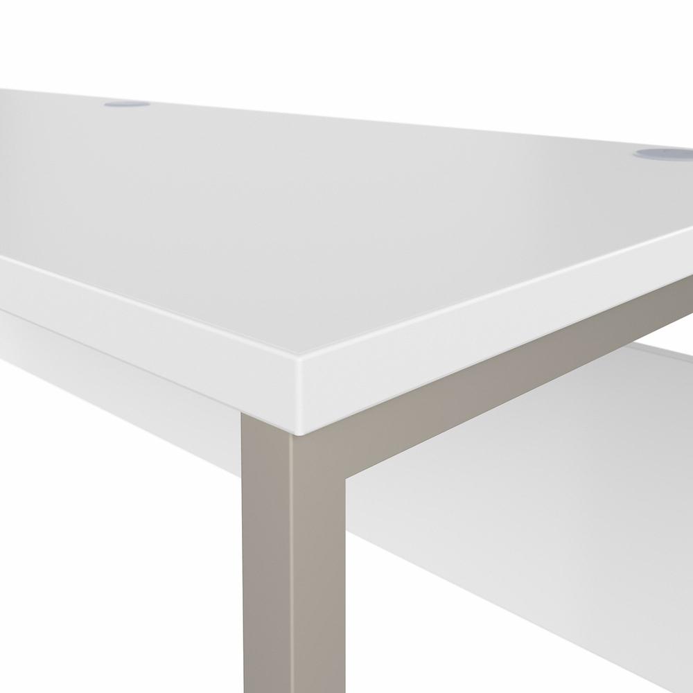 Bush Business Furniture Hybrid 72W x 24D Computer Table Desk with Metal Legs - White/White. Picture 5
