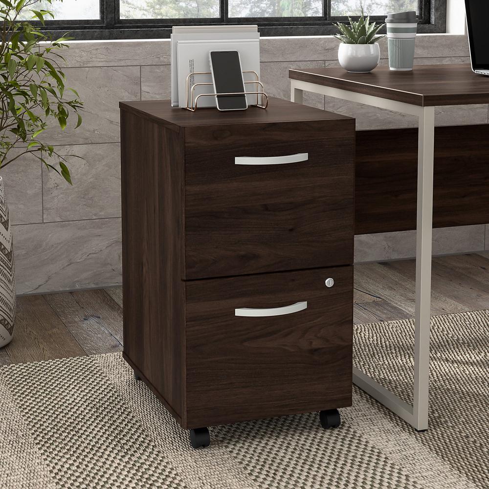 Bush Business Furniture Hybrid 2 Drawer Mobile File Cabinet - Assembled. Picture 4