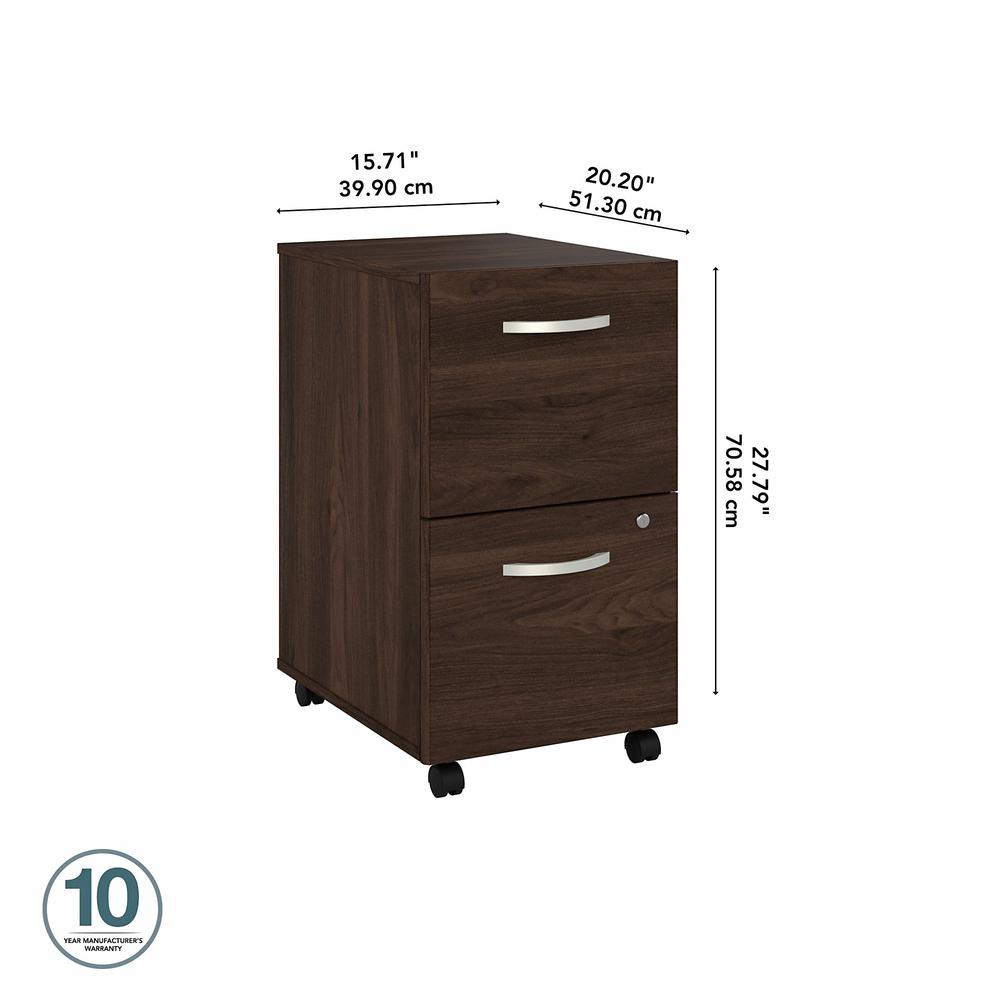 Bush Business Furniture Hybrid 2 Drawer Mobile File Cabinet - Assembled. Picture 6