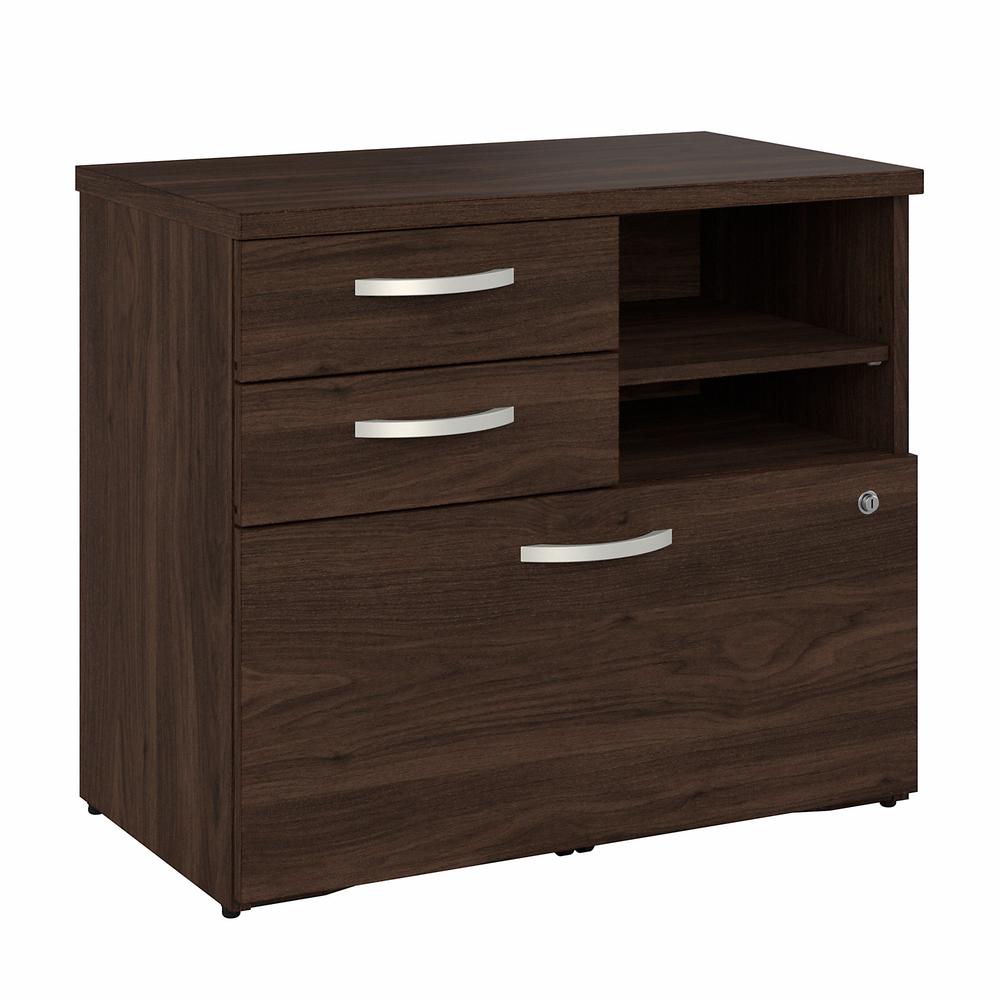 Bush Business Furniture Hybrid Office Storage Cabinet with Drawers and Shelves. Picture 1