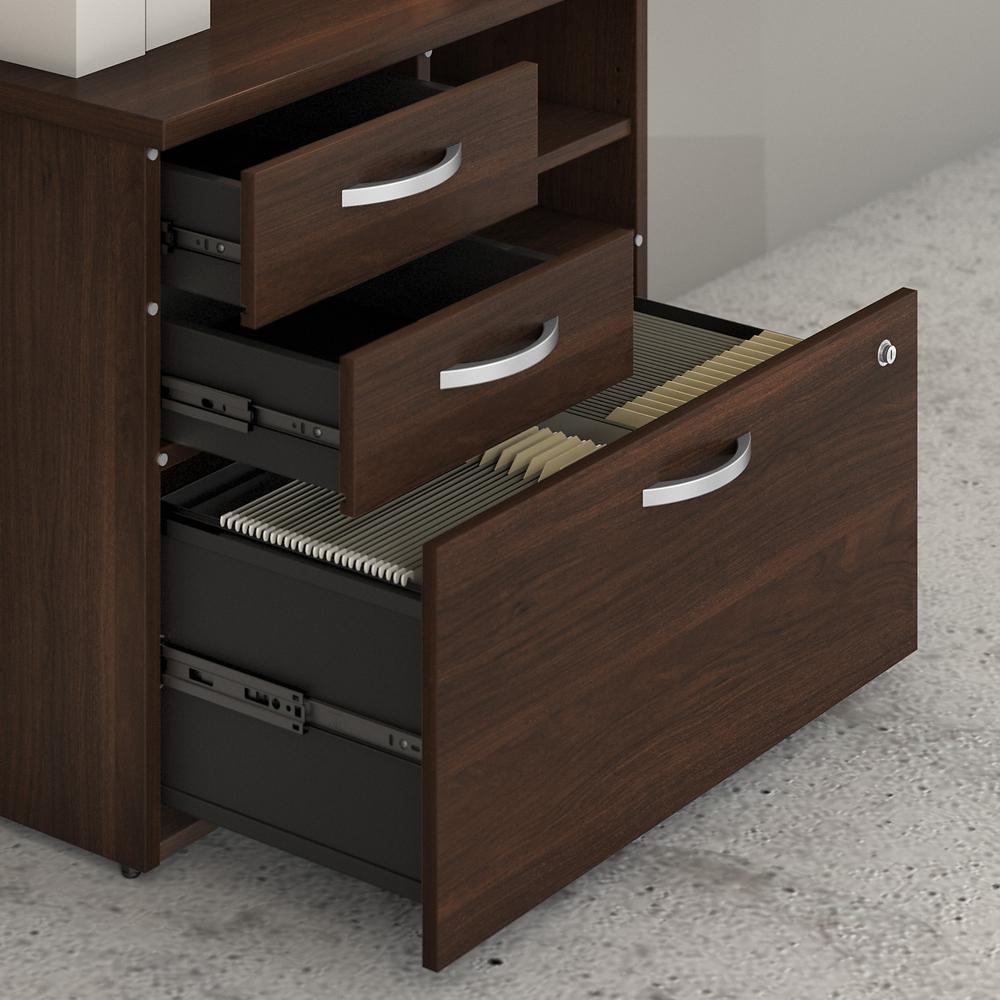 Bush Business Furniture Hybrid Office Storage Cabinet with Drawers and Shelves. Picture 5