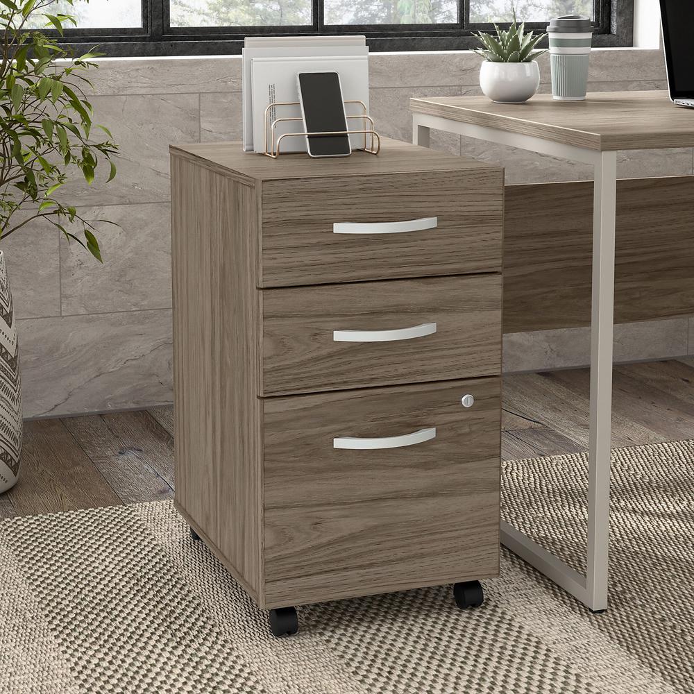 Bush Business Furniture Hybrid 3 Drawer Mobile File Cabinet - Assembled. Picture 7