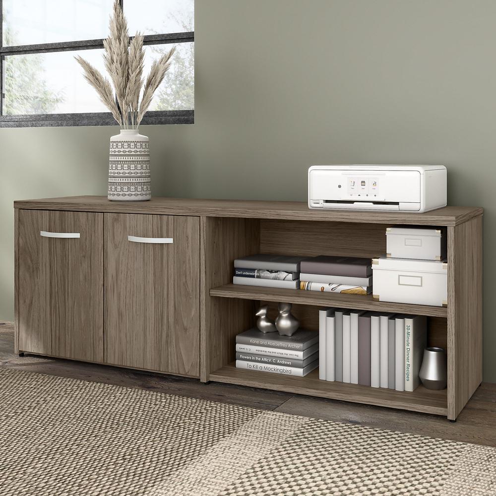 Bush Business Furniture Hybrid Low Storage Cabinet with Doors and Shelves. Picture 5