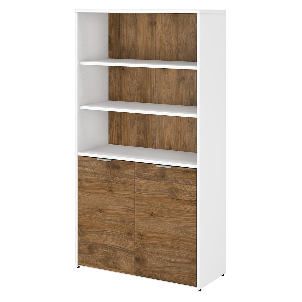 Bush Business Furniture Jamestown 5 Shelf Bookcase with Doors. Picture 1