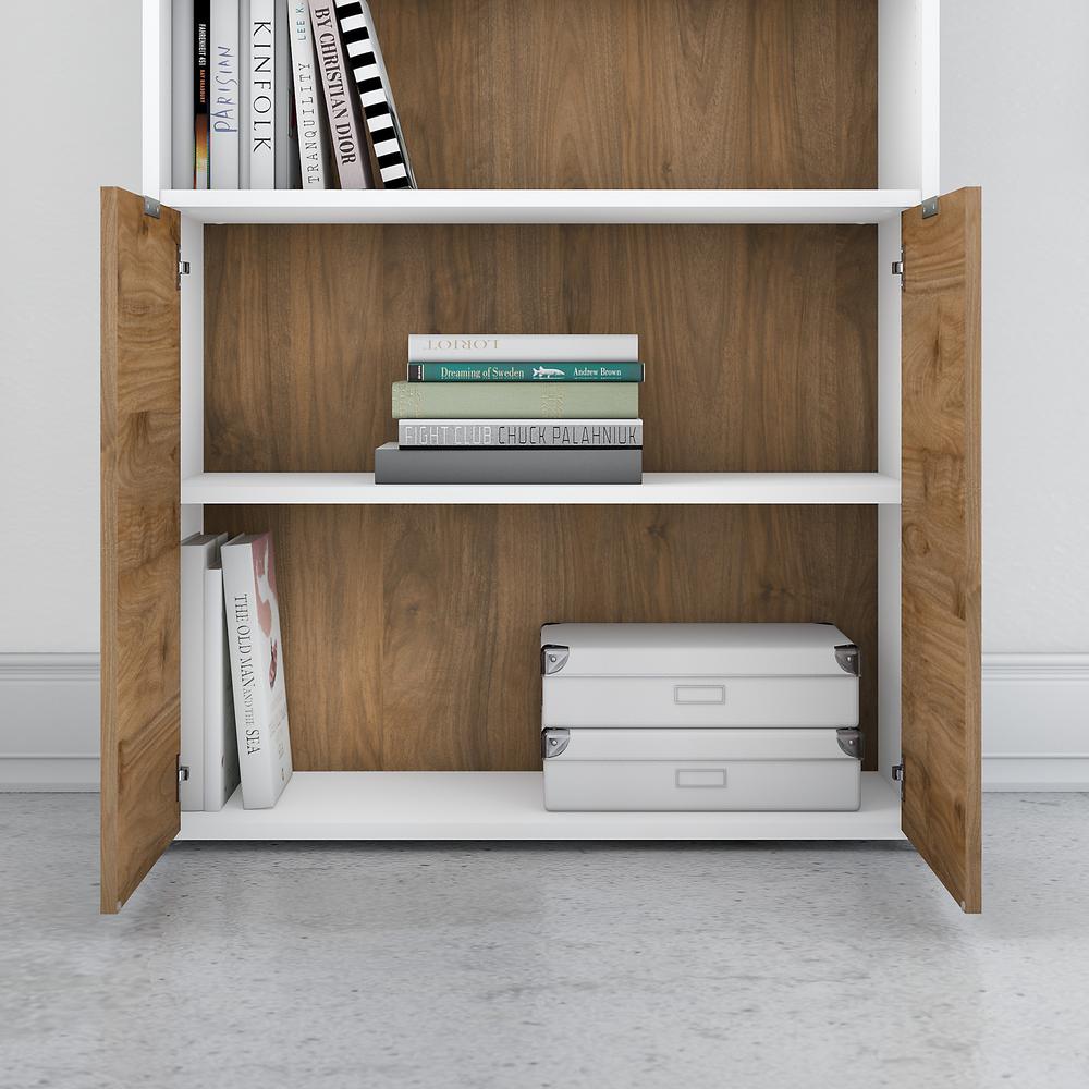 Bush Business Furniture Jamestown 5 Shelf Bookcase with Doors. Picture 4