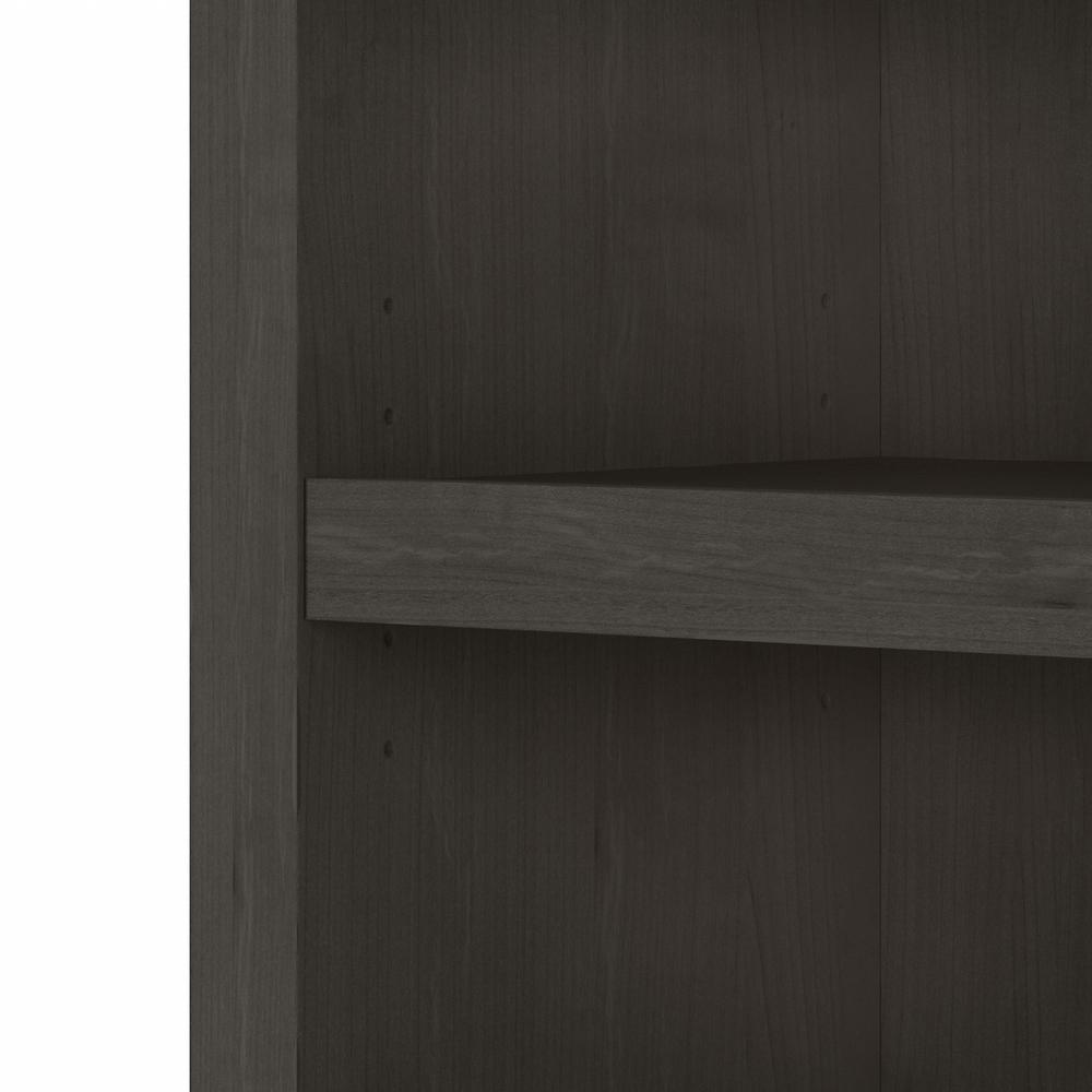 Echo 5 Shelf Bookcase in Charcoal Maple. Picture 4