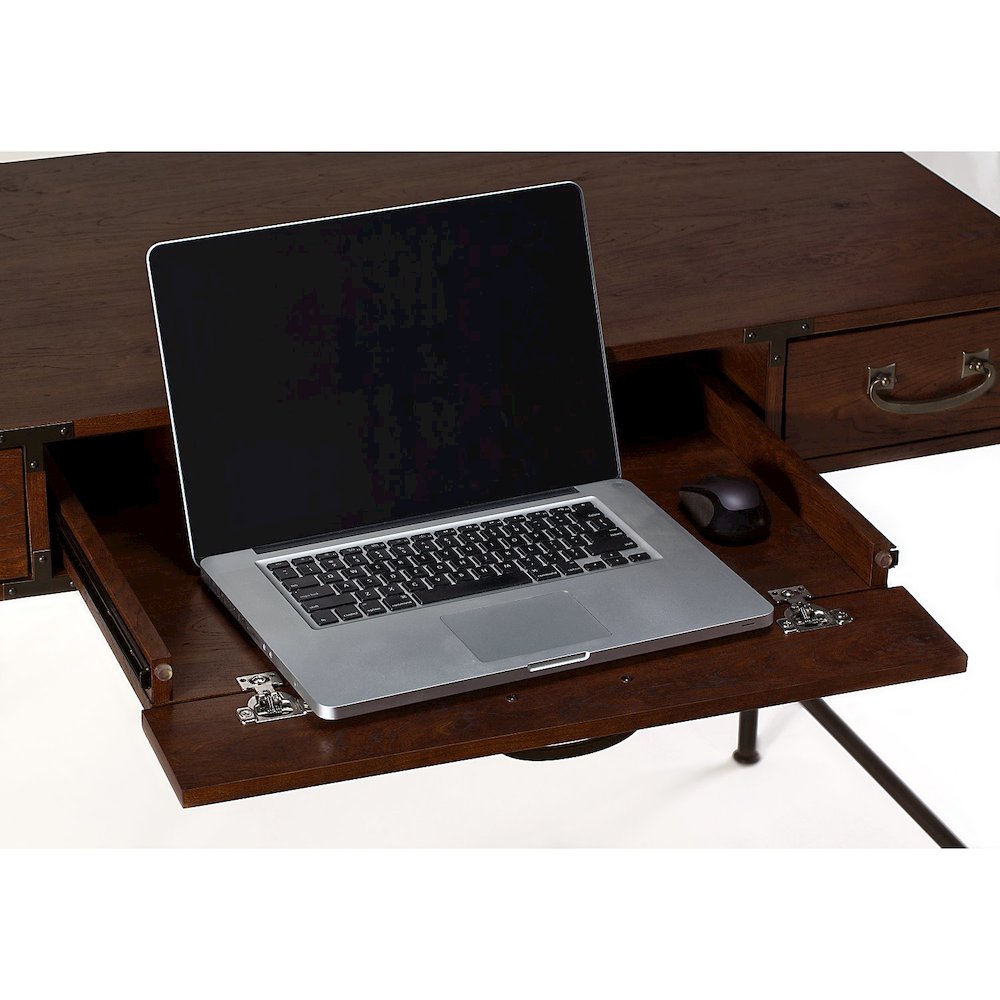 kathy ireland® Home by Bush Furniture Ironworks 48W Writing Desk, Coastal Cherry. Picture 4