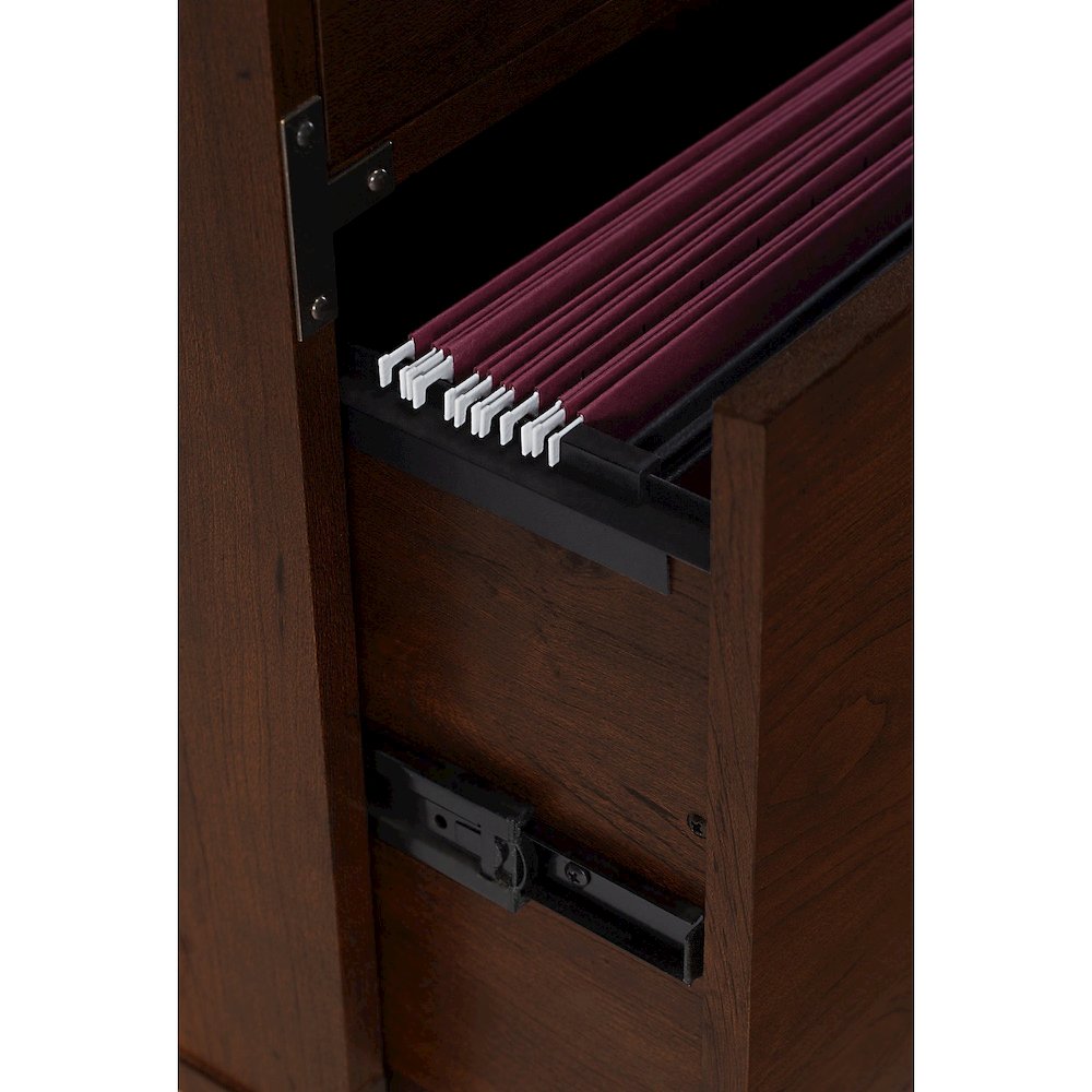 kathy ireland® Home by Bush Furniture Ironworks 2 Drawer Mobile File Cabinet, Coastal Cherry. Picture 3