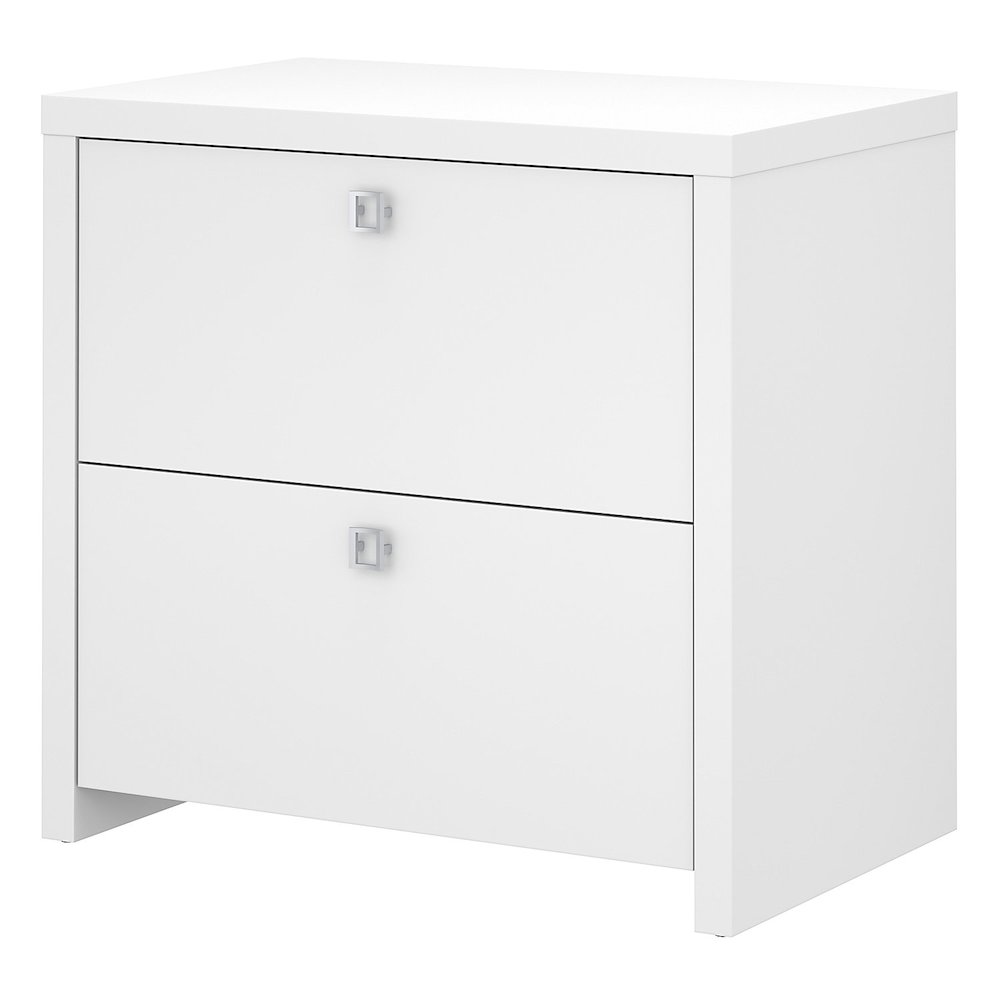 Echo Lateral File Cabinet in Pure White. Picture 1