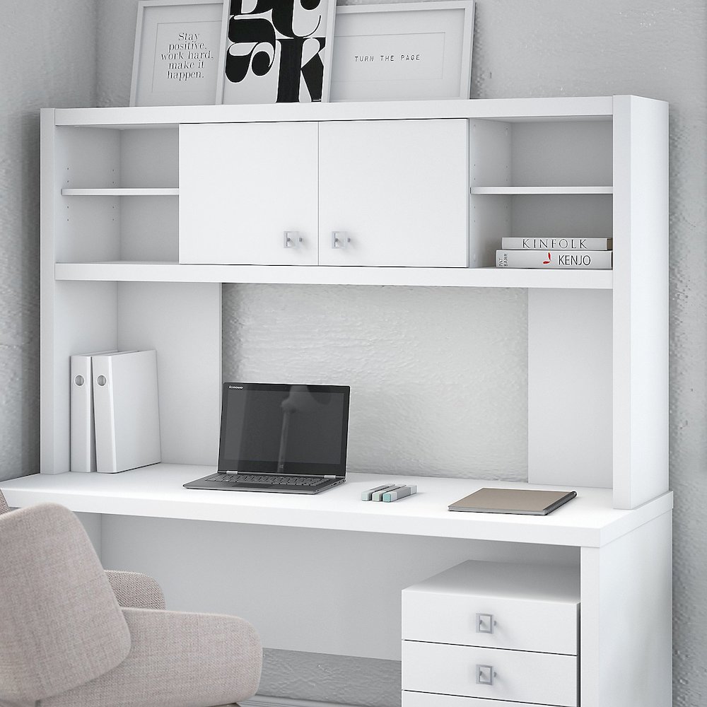 Office by kathy ireland® Echo 60W Hutch, Pure White. Picture 2