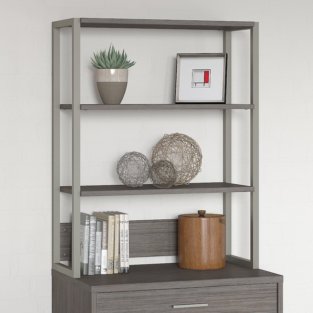 Office by kathy ireland® Method Bookcase Hutch, Cocoa. Picture 2