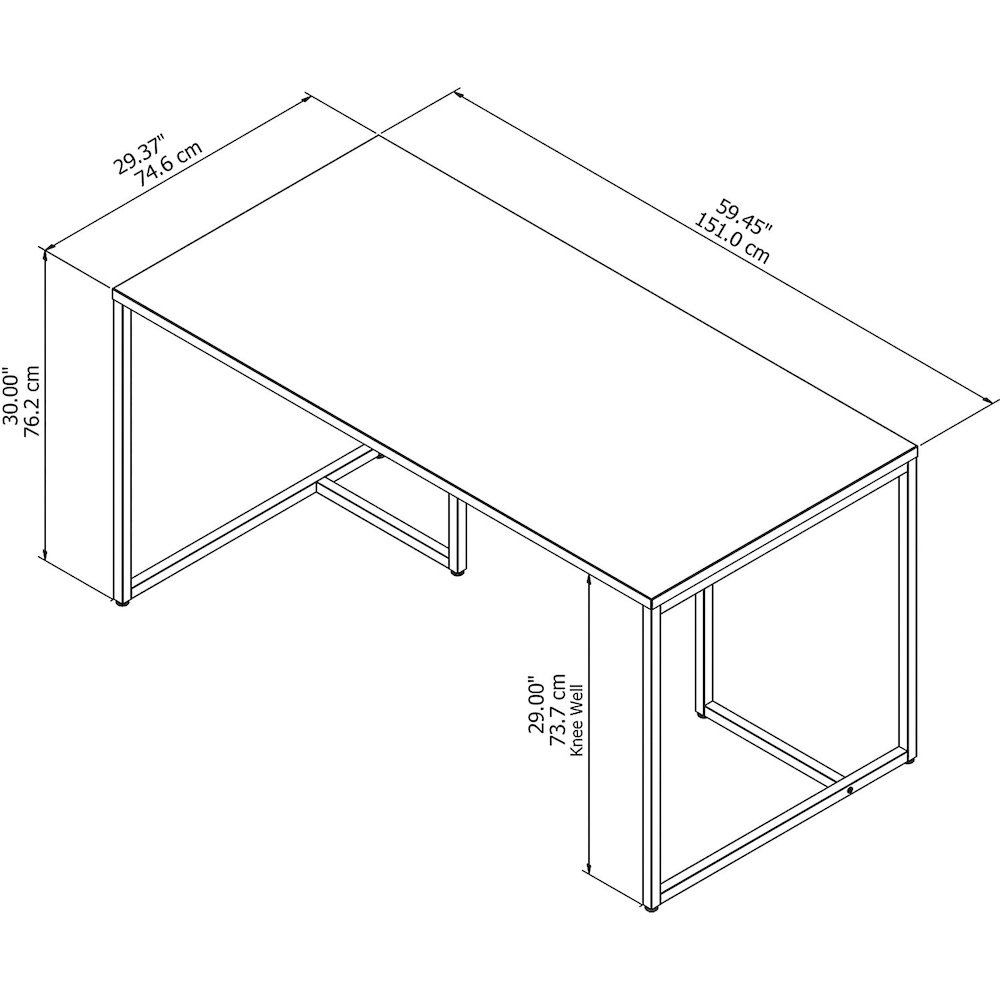 Method 60W Table Desk in White. Picture 4