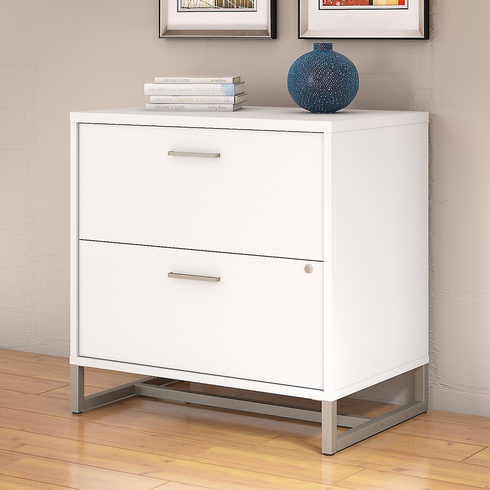 Method 2 Drawer Lateral File Cabinet in White - Assembled. Picture 2