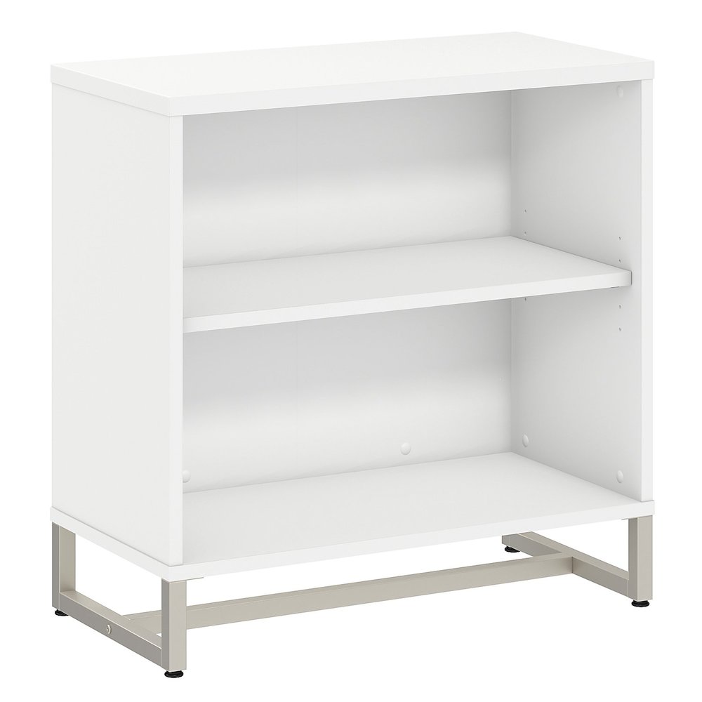 Method 2 Shelf Bookcase Cabinet in White. Picture 1