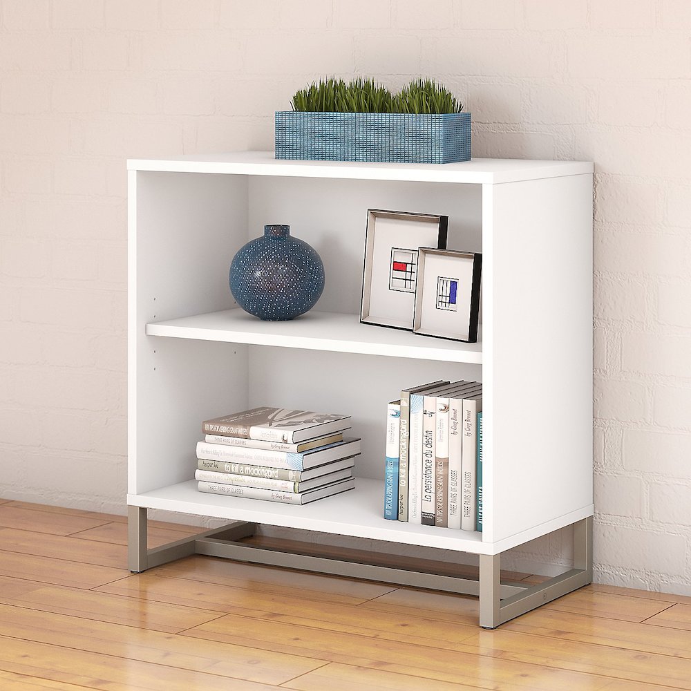 Method 2 Shelf Bookcase Cabinet in White. Picture 2