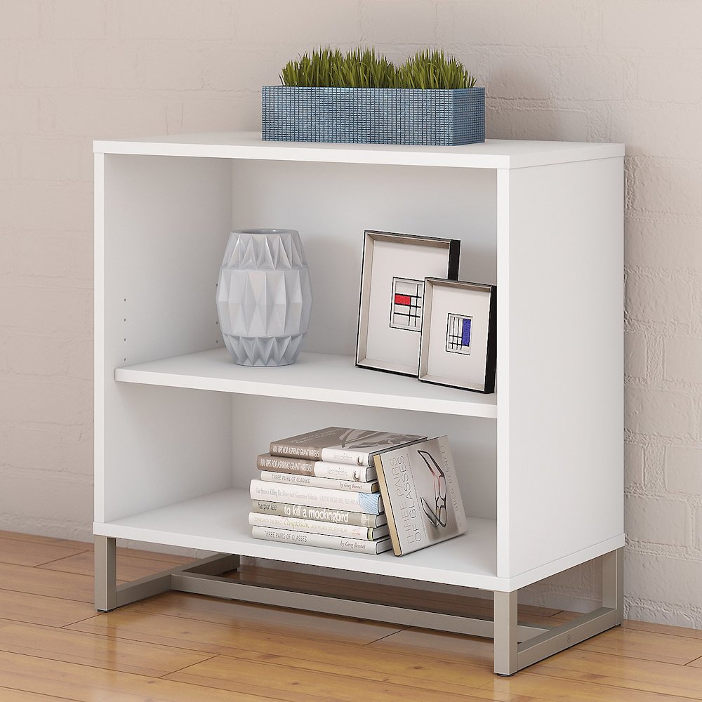 Method 2 Shelf Bookcase Cabinet in White. Picture 3