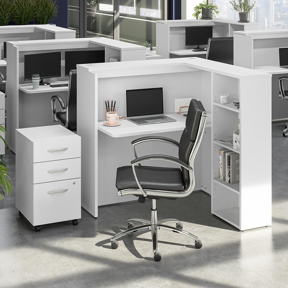 Bush Business Furniture Studio C 72W Office Storage Cabinet with Doors and Shelves - Storm Gray. Picture 2