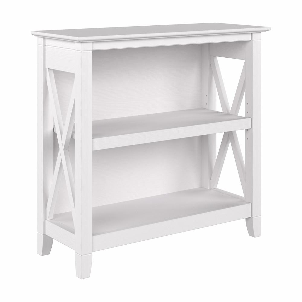 Bush Furniture Key West Small 2 Shelf Bookcase in Pure White Oak. Picture 1