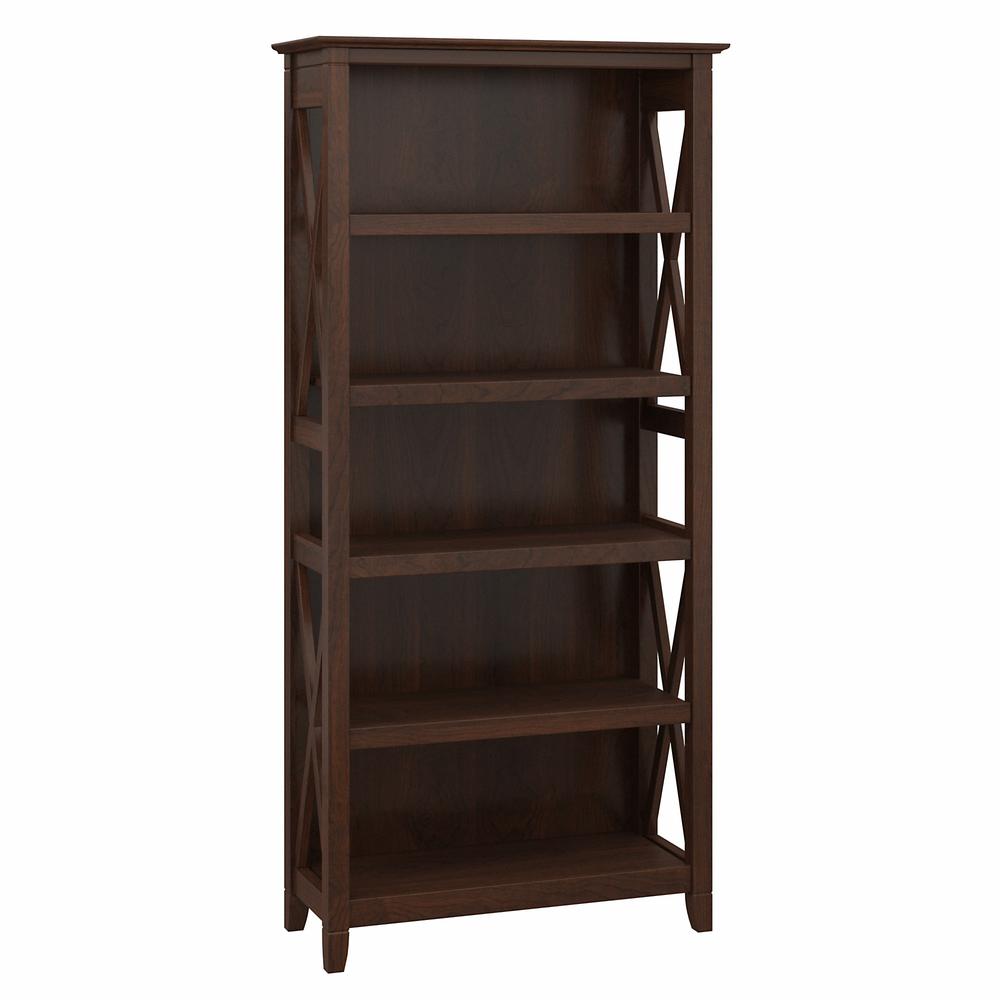 Key West Tall 5 Shelf Bookcase in Bing Cherry. Picture 1