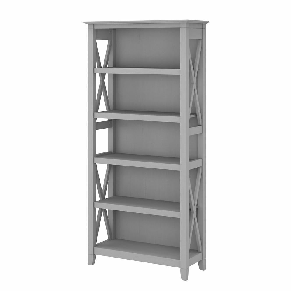 Key West Tall 5 Shelf Bookcase in Cape Cod Gray. Picture 1
