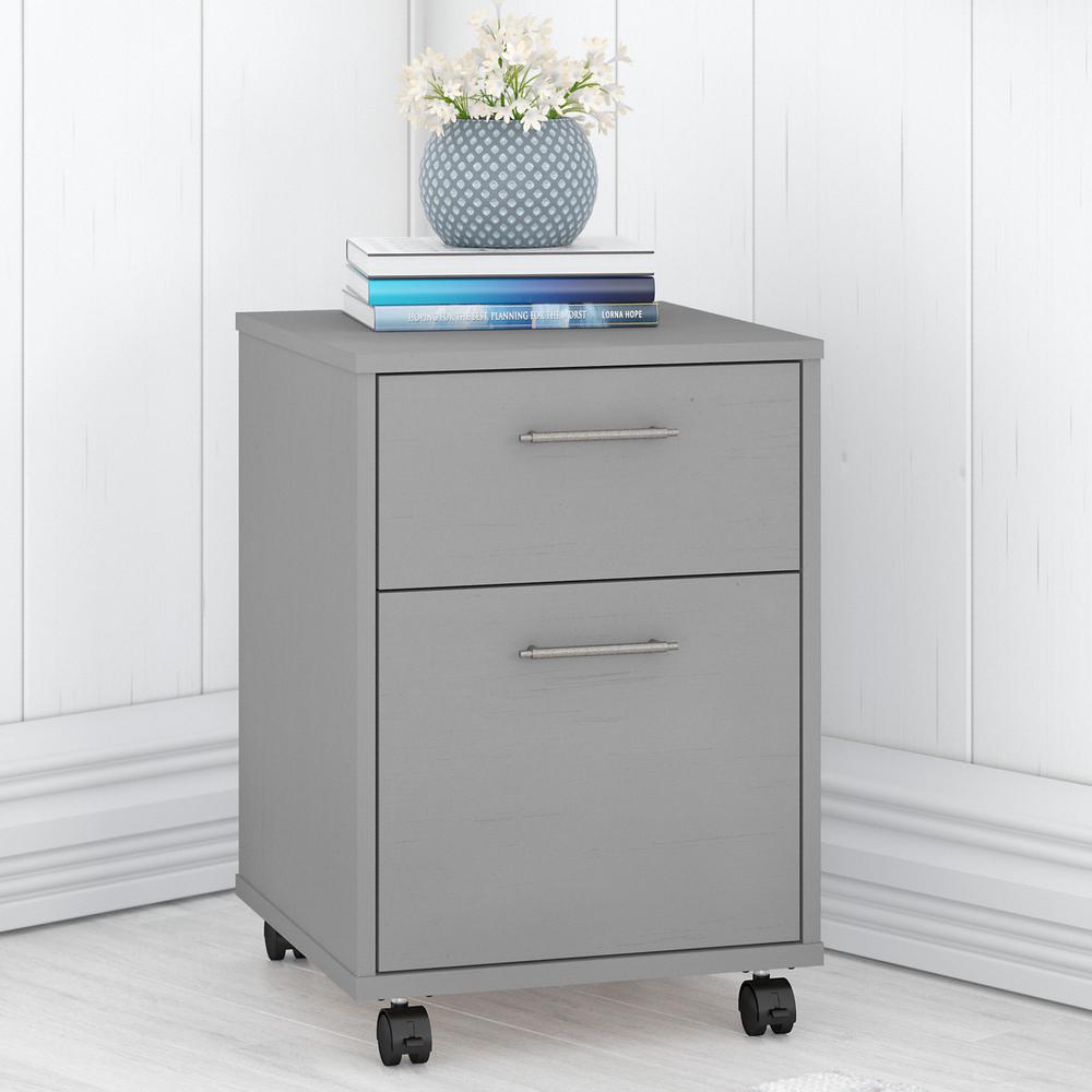 Key West 2 Drawer Mobile File Cabinet in Cape Cod Gray. Picture 2