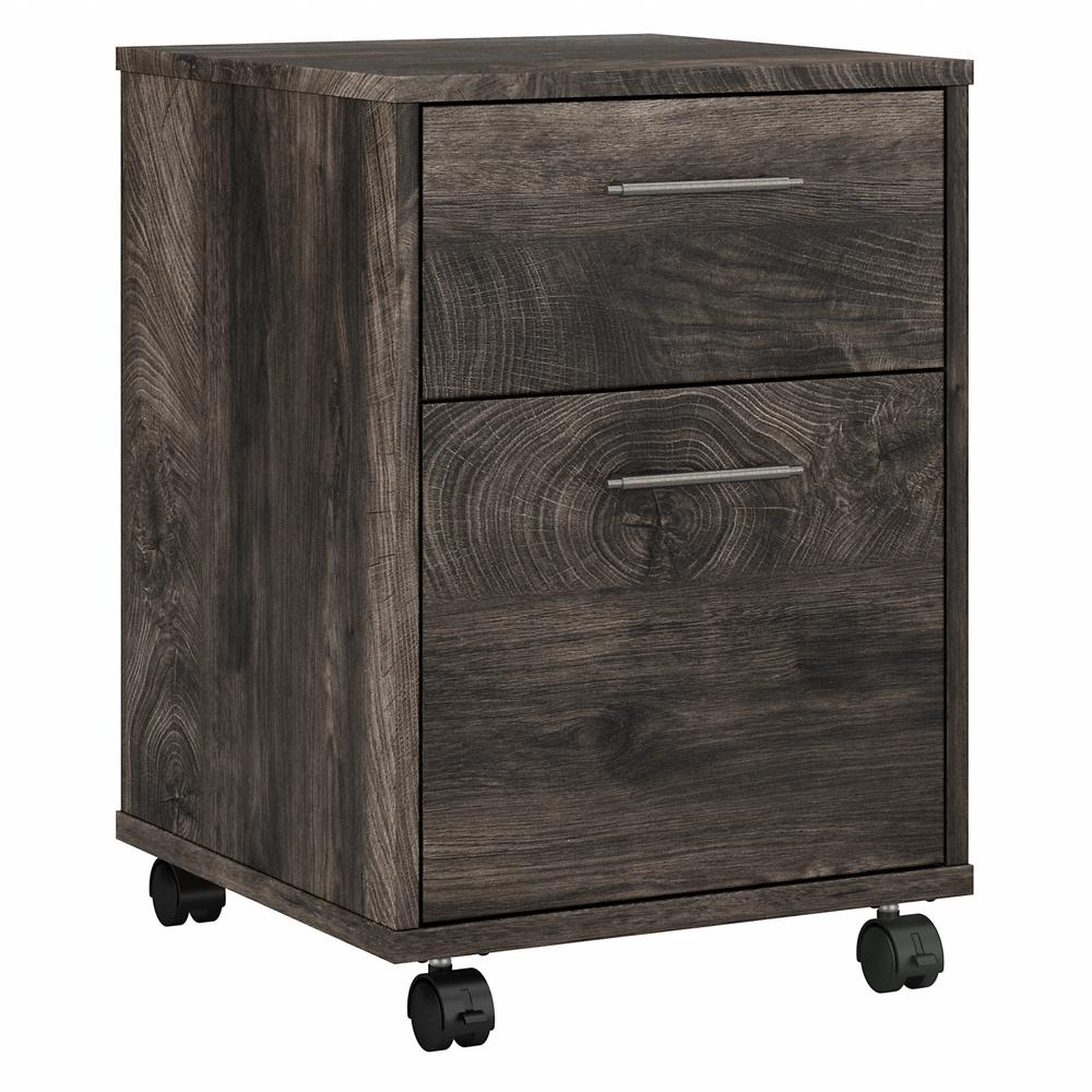 Key West 2 Drawer Mobile File Cabinet in Dark Gray Hickory. Picture 1