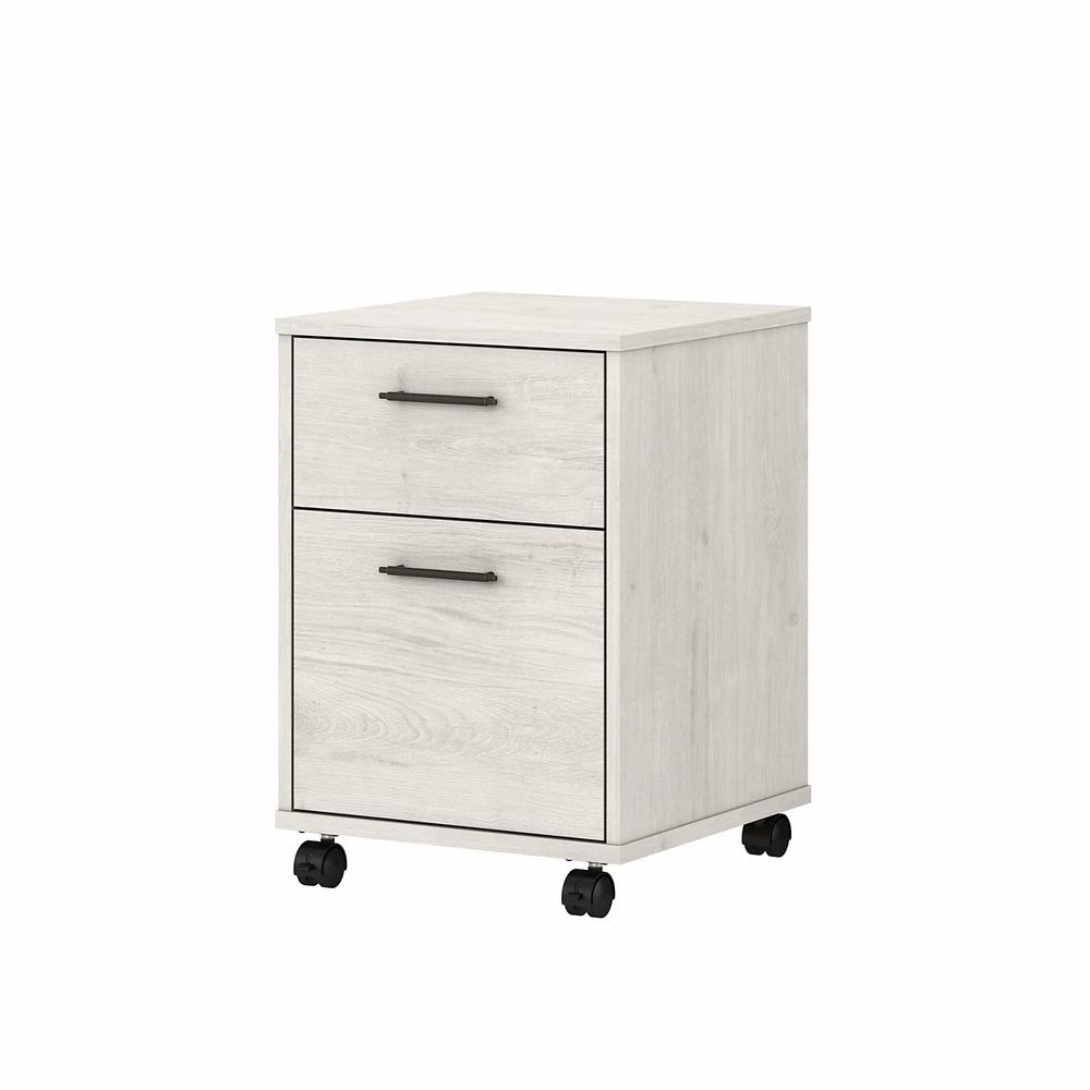 Key West 2 Drawer Mobile File Cabinet in Linen White Oak. Picture 1