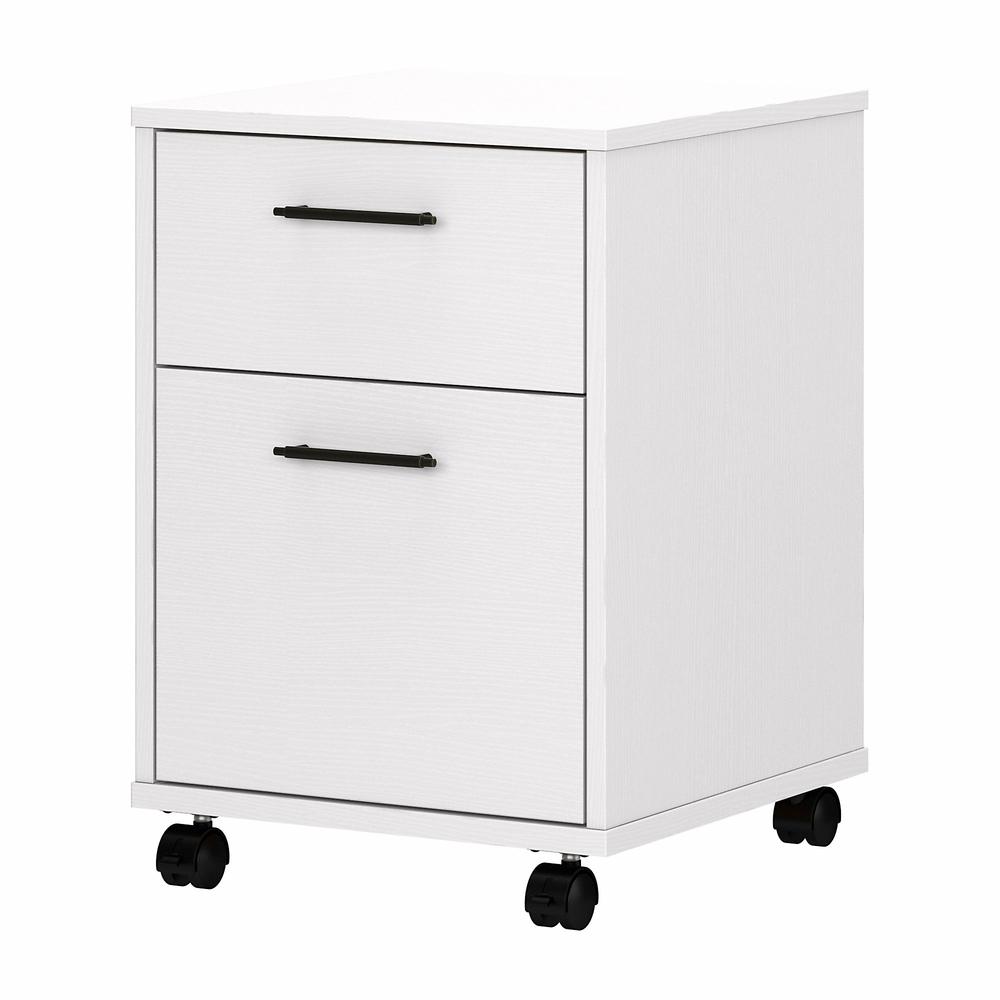 Key West 2 Drawer Mobile File Cabinet in Pure White Oak. Picture 1