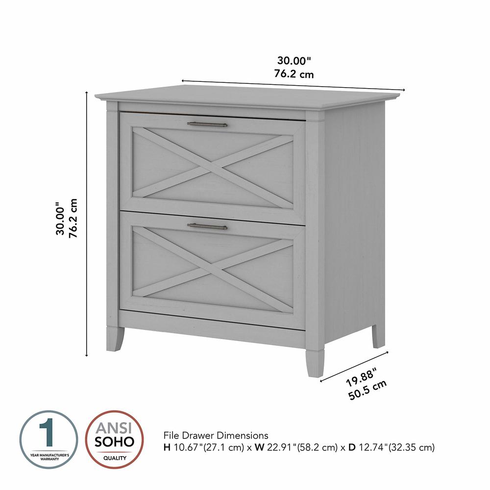 Key West 2 Drawer Lateral File Cabinet in Cape Cod Gray. Picture 5