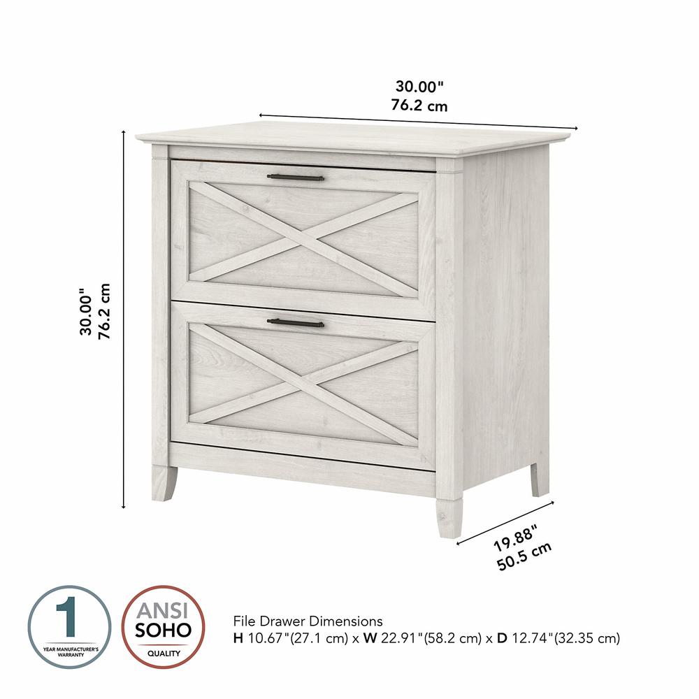 Key West 2 Drawer Lateral File Cabinet in Linen White Oak. Picture 5