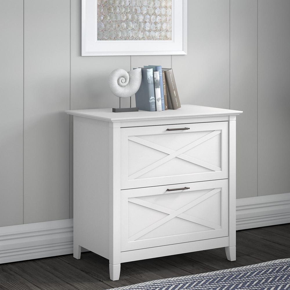 Key West 2 Drawer Lateral File Cabinet in Pure White Oak. Picture 2