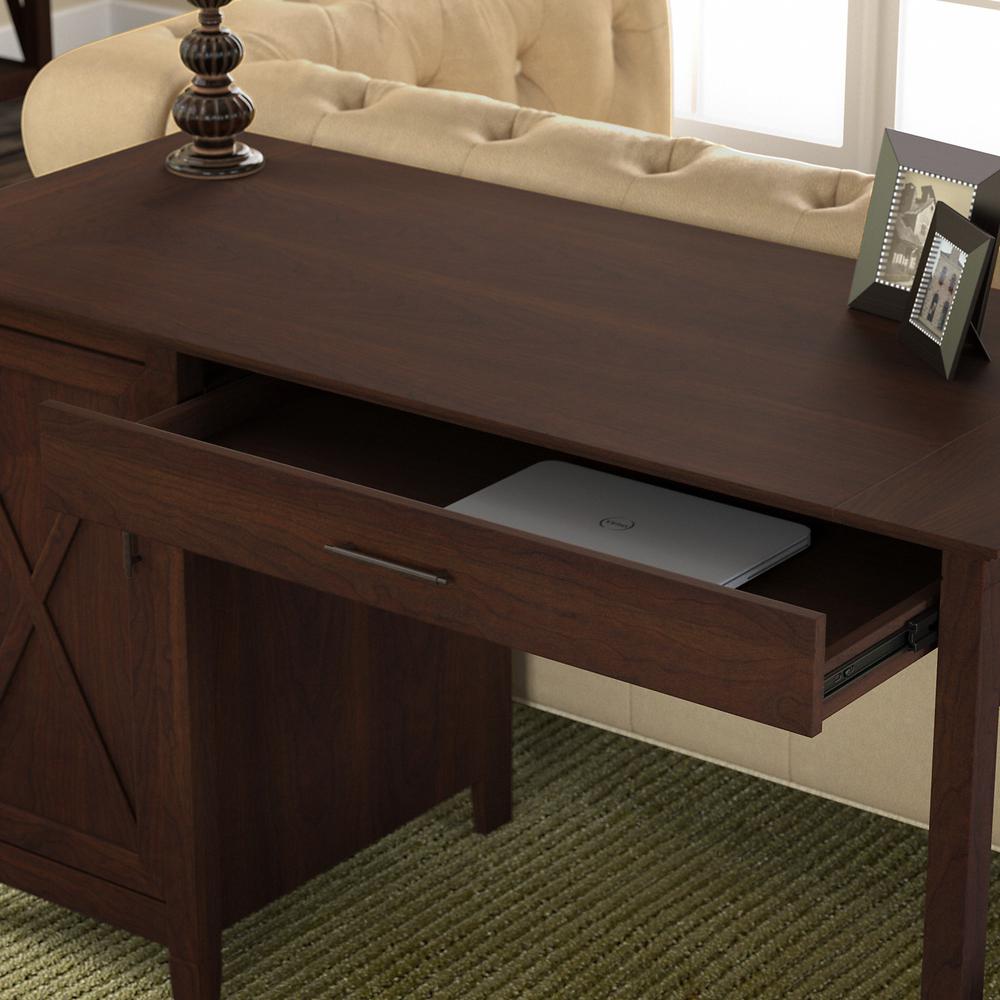 Bush Furniture Key West 54W Computer Desk with Storage and 2 Drawer Lateral File Cabinet, Bing Cherry. Picture 4