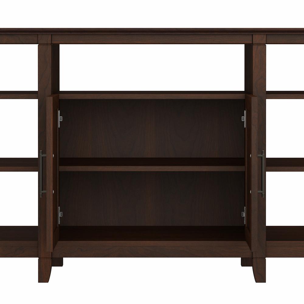 Key West Tall TV Stand with Set of 2 Bookcases in Bing Cherry. Picture 5