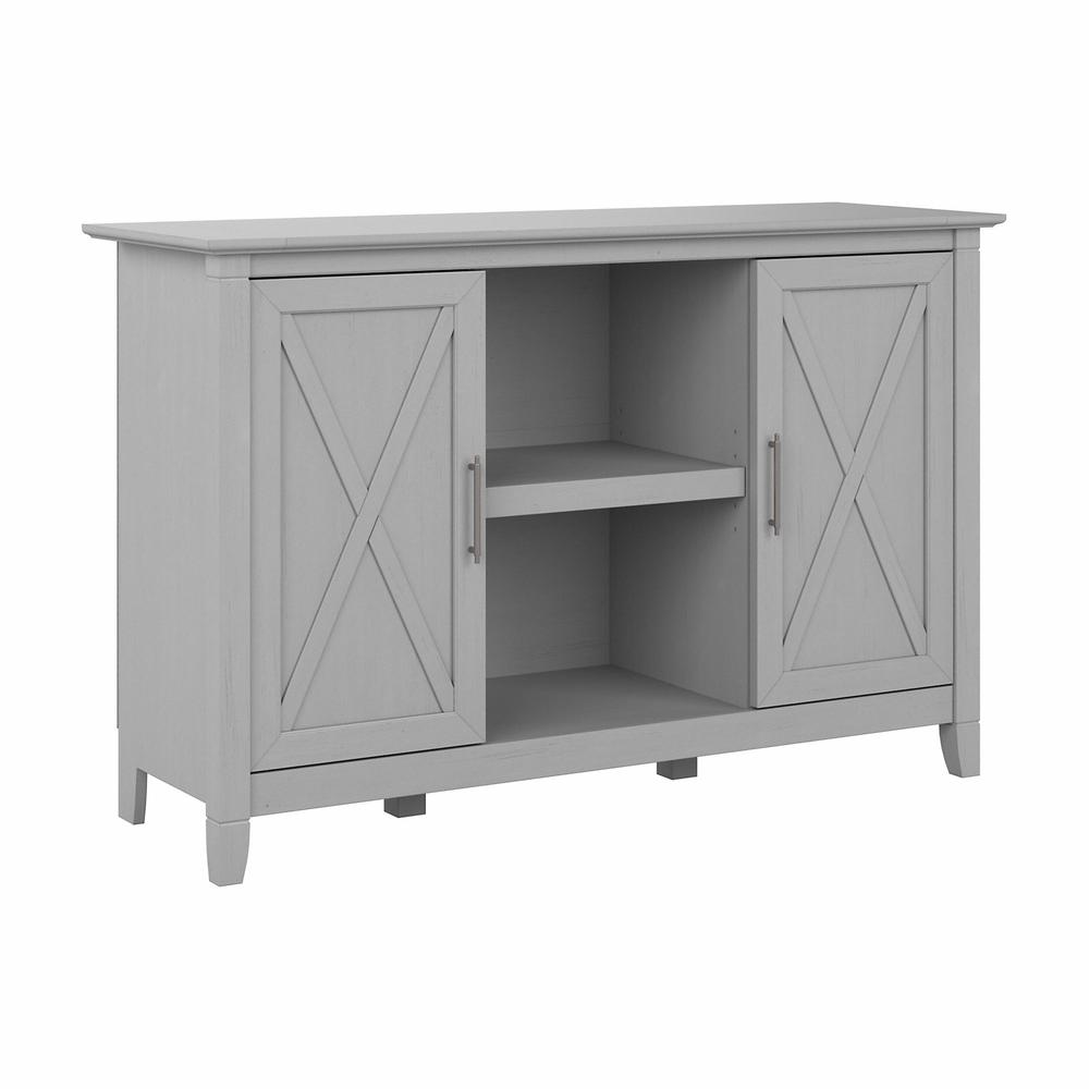 Bush Furniture Key West Accent Cabinet with Doors, Cape Cod Gray. Picture 1