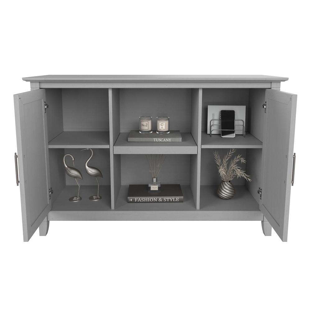Bush Furniture Key West Accent Cabinet with Doors, Cape Cod Gray. Picture 6