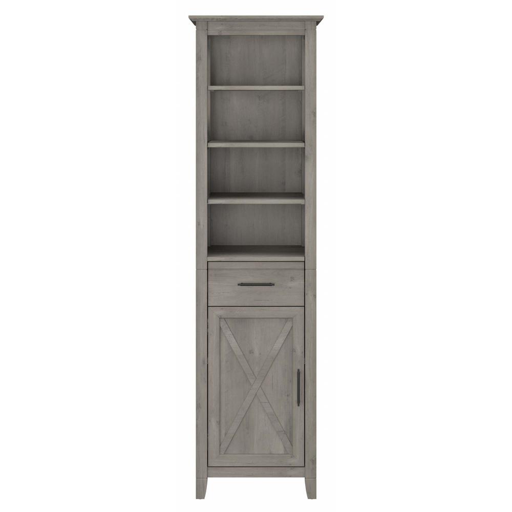 Key West Tall Bathroom Storage Cabinet in Driftwood Gray. Picture 2