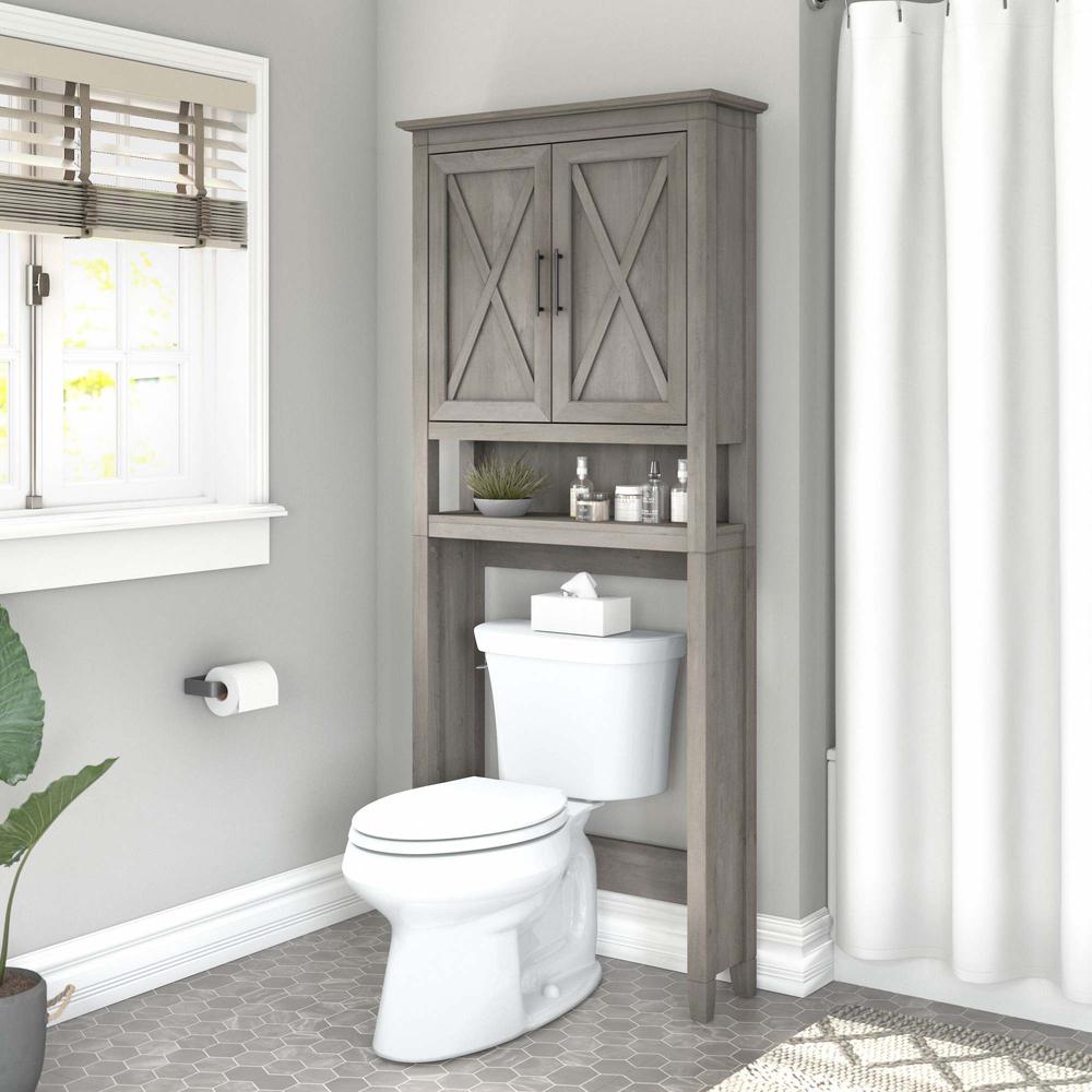 Key West Over The Toilet Storage Cabinet in Driftwood Gray. Picture 7