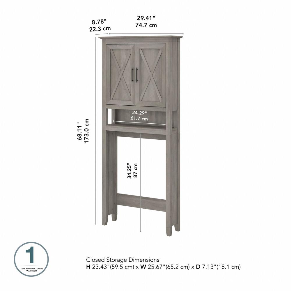 Key West Over The Toilet Storage Cabinet in Driftwood Gray. Picture 5