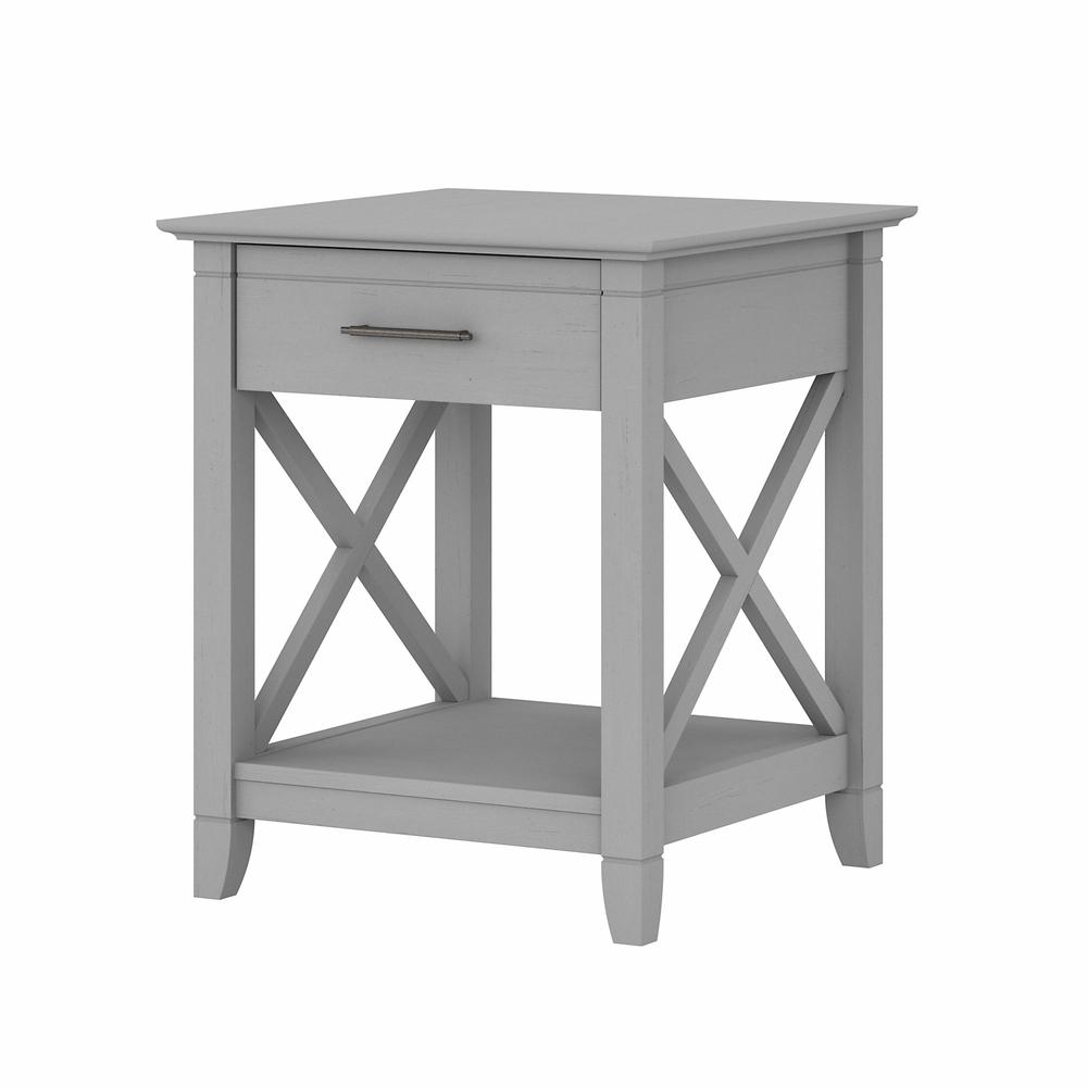 Key West End Table with Storage in Cape Cod Gray. Picture 2