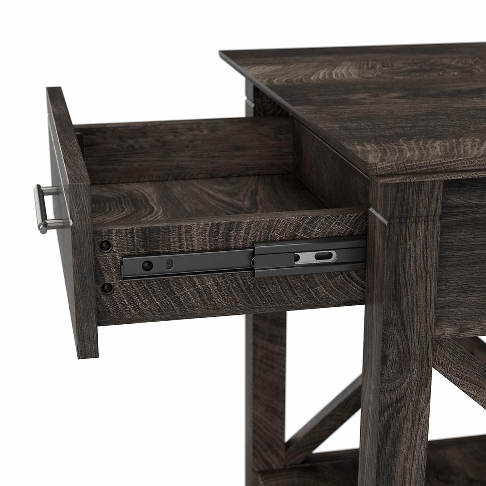 Key West End Table with Storage in Dark Gray Hickory. Picture 6