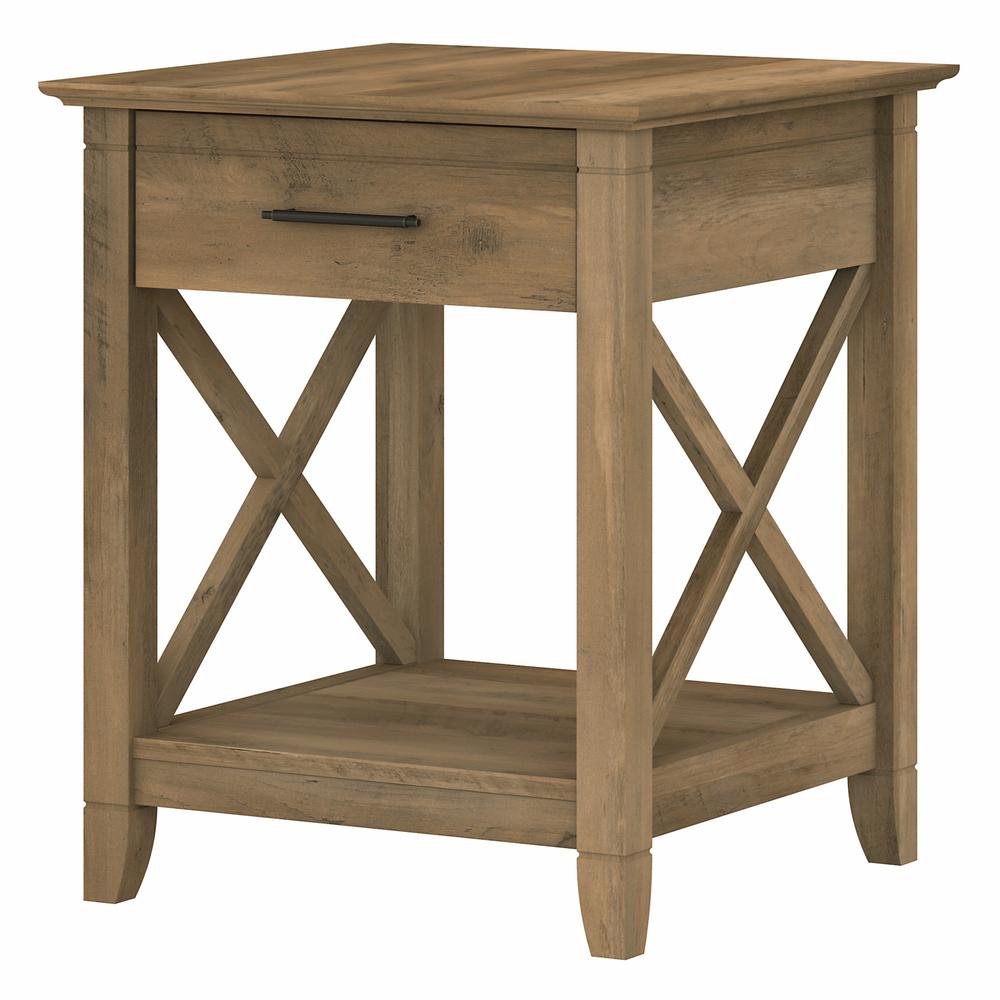 Bush Furniture Key West Nightstand with Drawer, Reclaimed Pine. Picture 1